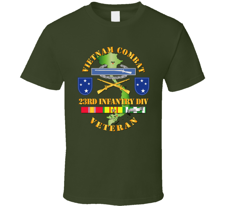 Vietnam Combat Infantry Veteran W 23rd Inf Div Ssi V1 T-shirt