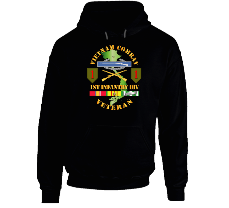 Army - Vietnam Combat Infantry Veteran W 1st Inf Div Ssi V1 Hoodie