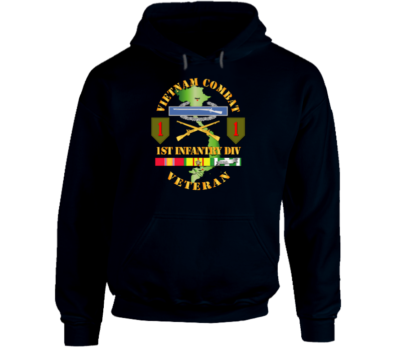 Army - Vietnam Combat Infantry Veteran W 1st Inf Div Ssi V1 Hoodie