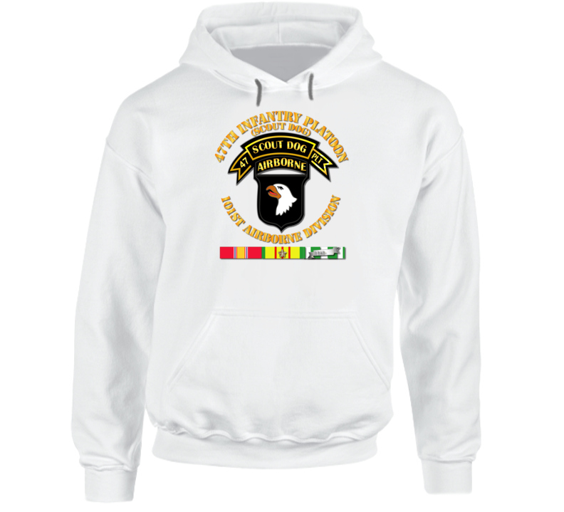 Army - 47th Infantry Platoon - Scout Dog - W Vn Svc Hoodie