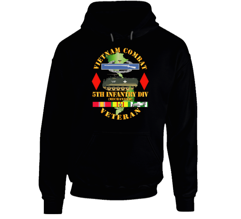 Army - Vietnam Combat Infantry Veteran W 5th Inf Div Mech Ss W Apc V1i Hoodie