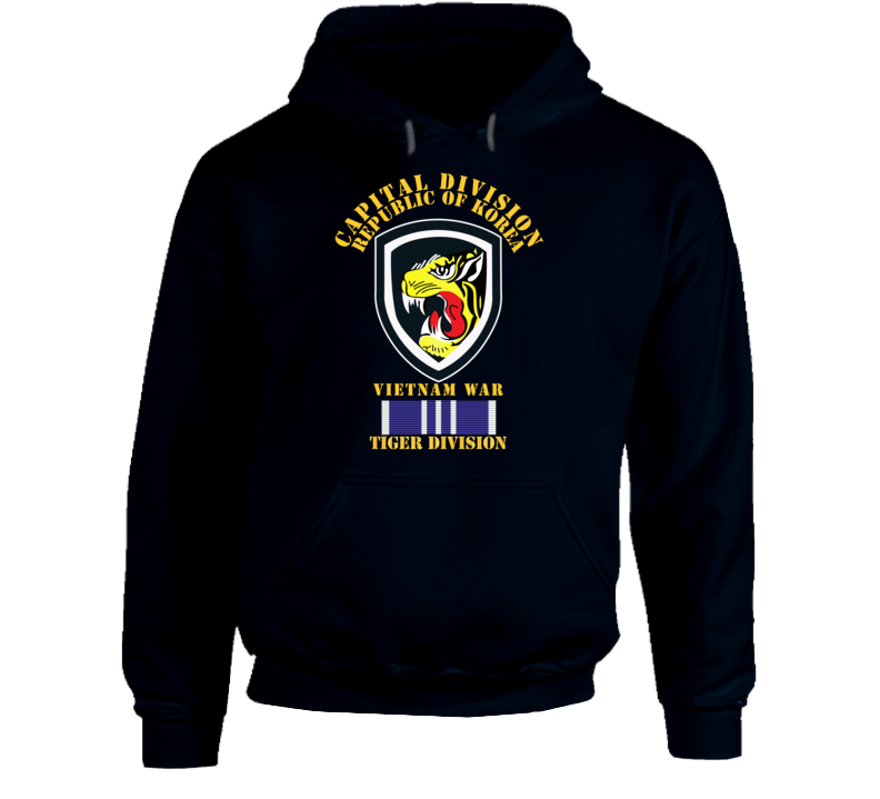 Korea - Capital Division - Tiger Div W Vietnam War Svc - Hoodie
