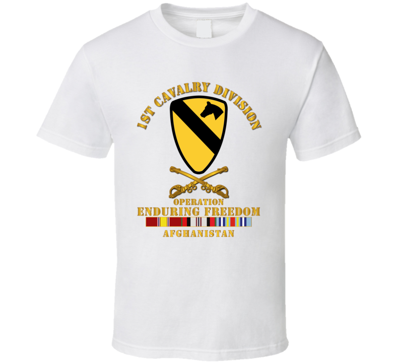 Army - 1st Cavalry Division - Oef W Cav Br Svc - T-shirt