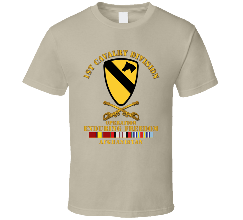 Army - 1st Cavalry Division - Oef W Cav Br Svc - T-shirt