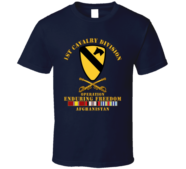 Army - 1st Cavalry Division - Oef W Cav Br Svc - T-shirt