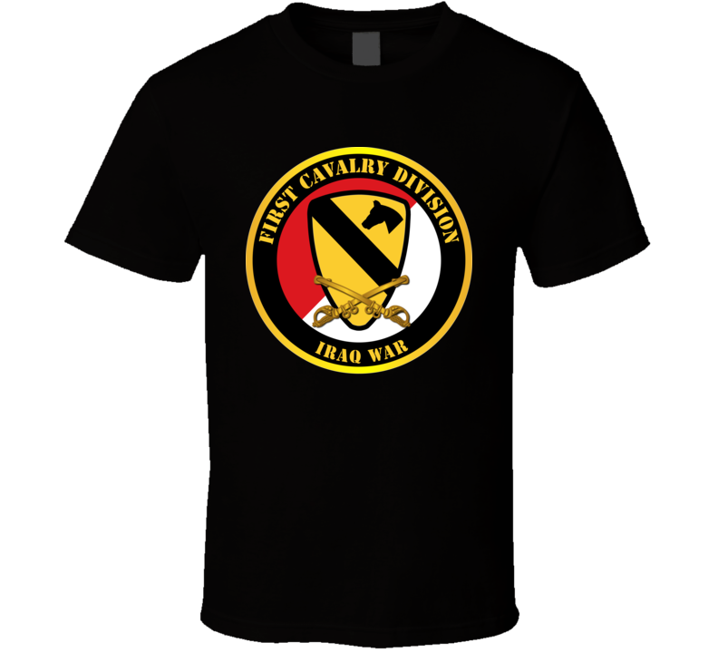 Army - 1st Cavalry Div - Red White - Iraq War - T-shirt