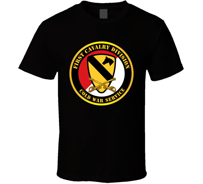 Army - 1st Cavalry Div - Red White - Cold War Service  T-shirt