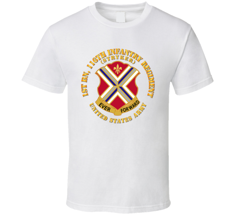 Army - 1st Bn 116th Infantry Regiment Dui T Shirt