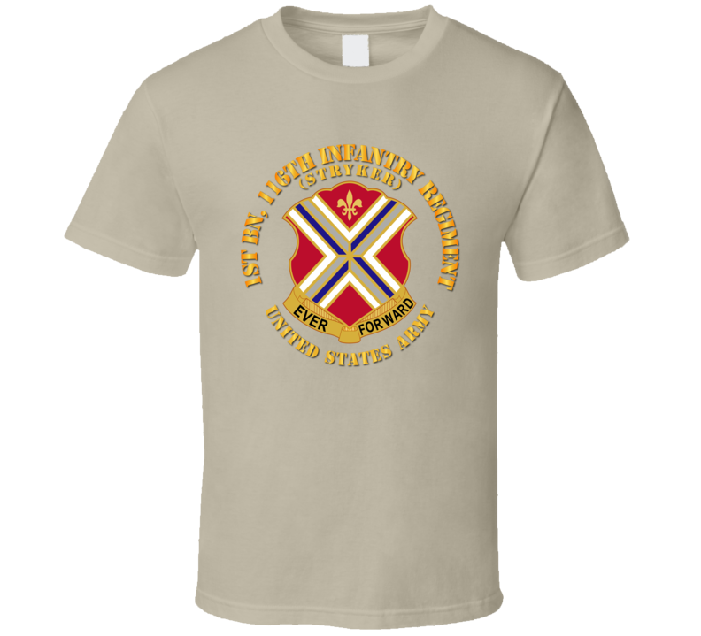 Army - 1st Bn 116th Infantry Regiment Dui T Shirt