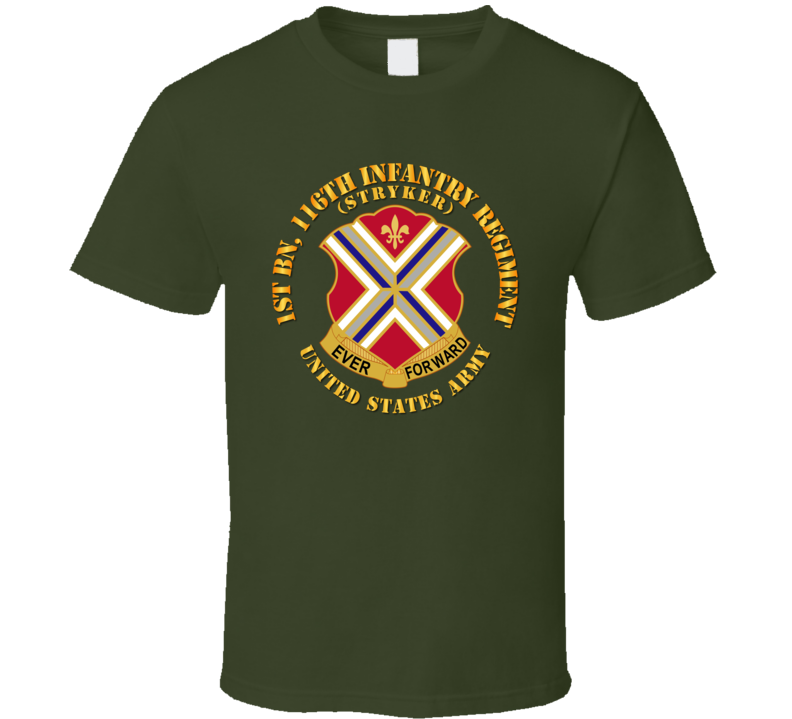 Army - 1st Bn 116th Infantry Regiment Dui T Shirt