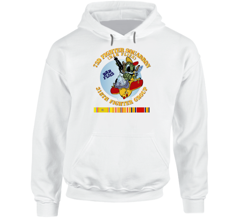 Aac - 73d Fighter Squadron - 318th Fighter Group - Wwii W Svc - Hoodie