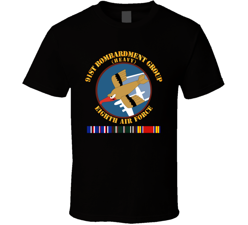 Aac - 91st Bombardment Group - Eighth Af - Wwii W Svc T-shirt