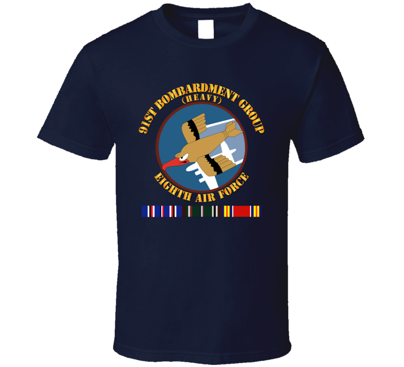Aac - 91st Bombardment Group - Eighth Af - Wwii W Svc T-shirt