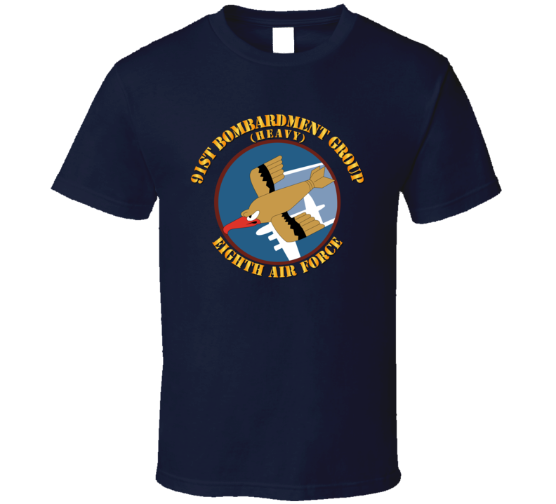 Aac - 91st Bombardment Group - Eighth Air Force - Wwii T-shirt