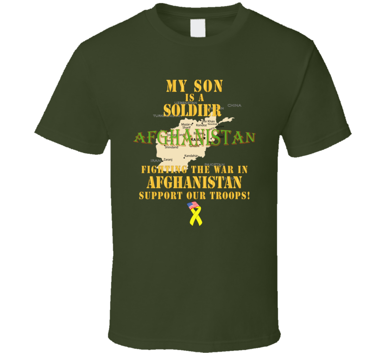 Army - My Son Soldier Fighting War Afghan W Support Our Troops - T-shirt