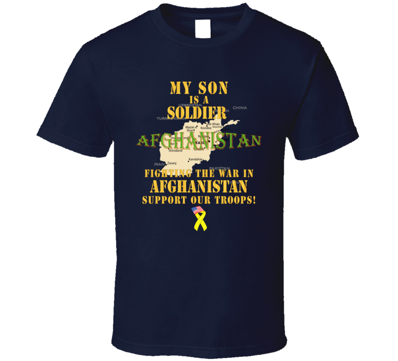 Army - My Son Soldier Fighting War Afghan W Support Our Troops - T-shirt