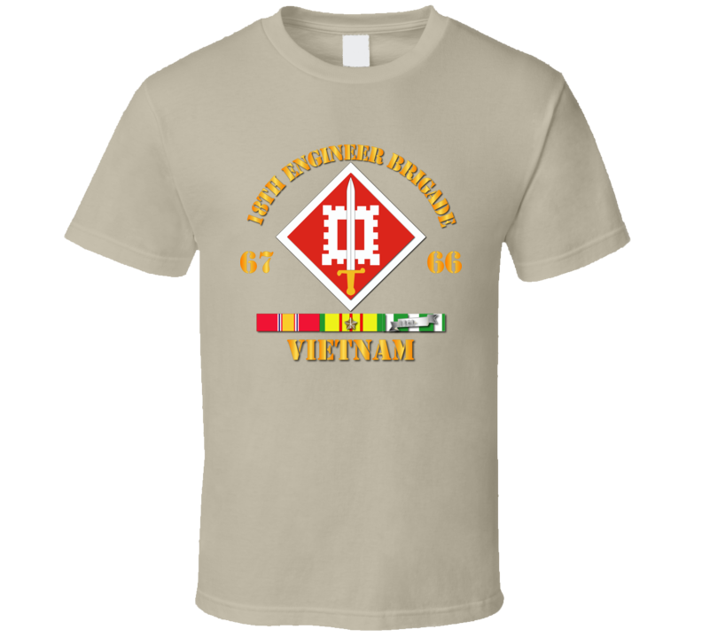 Army - 18th Engineer Bde Ssi  66-67 W Vn Svc T Shirt