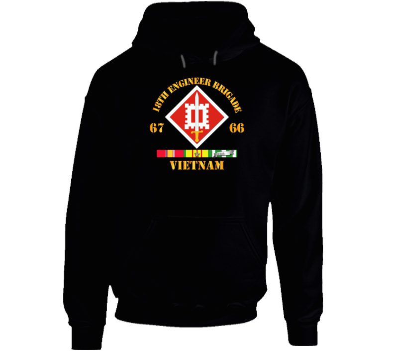 Army - 18th Engineer Bde Ssi  66-67 W Vn Svc Hoodie