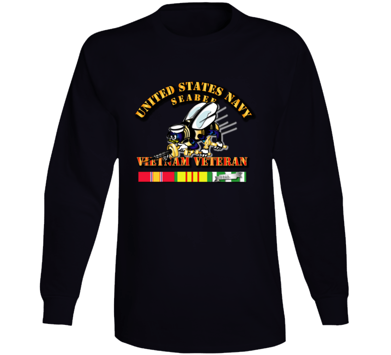 Navy - Seabee - Vietnam Veteran - V2 Long Sleeve