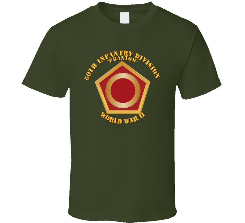 Army - 50th Infantry Division - Phantom - Wwii - T-shirt