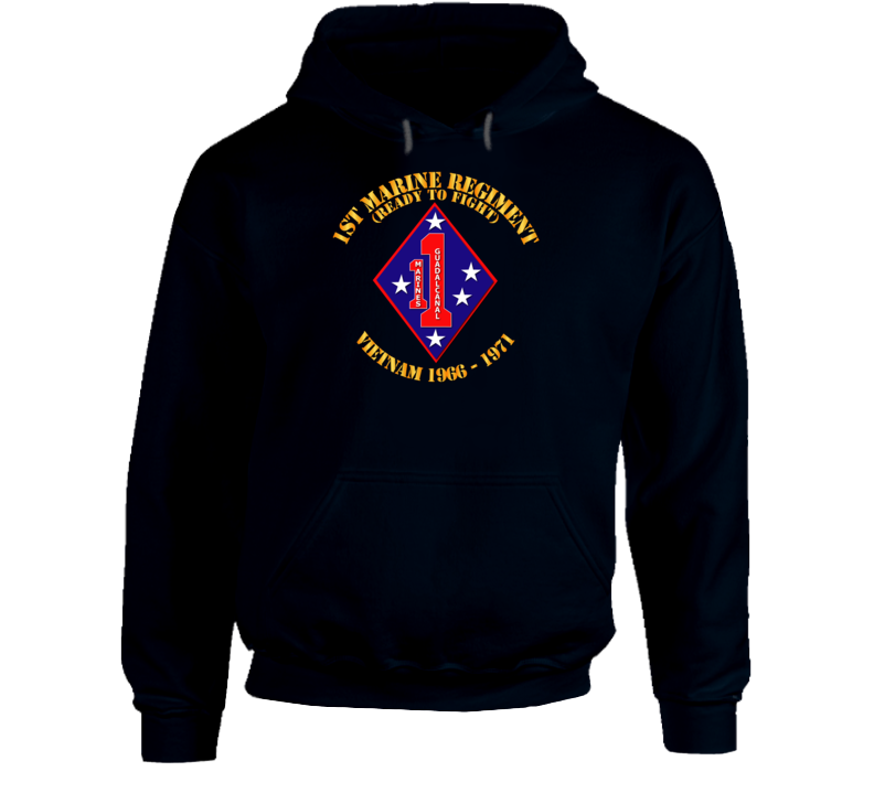 Army - 1st Marine Regiment - Vietnam 1966 - 1971 Hoodie