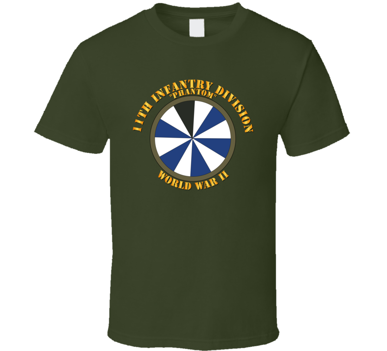 Army - 11th Infantry Division - Phantom - Wwii T-shirt