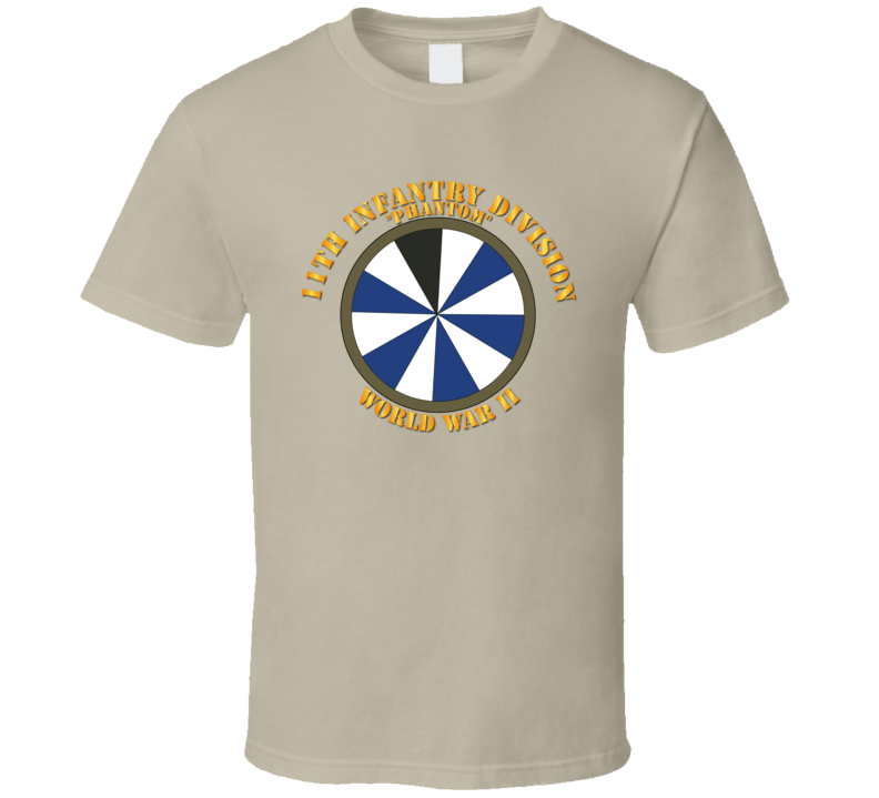 Army - 11th Infantry Division - Phantom - Wwii T-shirt