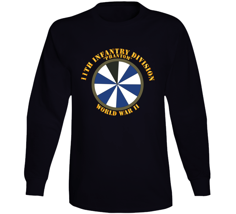 Army - 11th Infantry Division - Phantom - Wwii Long Sleeve