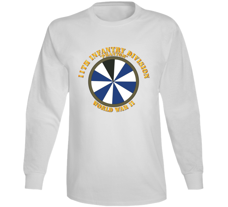 Army - 11th Infantry Division - Phantom - Wwii Long Sleeve