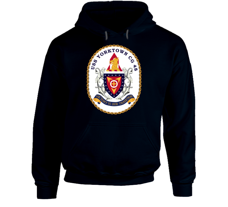 Navy - Uss Yorktown (cg-48) Wo Txt Hoodie