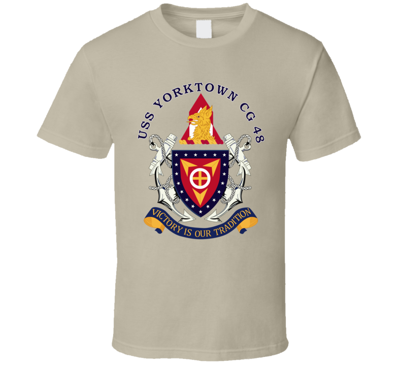 Navy - Uss Yorktown (cg-48) Wobakgrd T Shirt