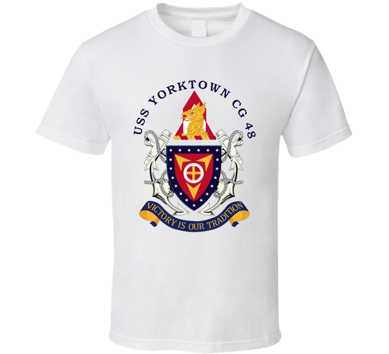 Navy - Uss Yorktown (cg-48) Wobakgrd T Shirt
