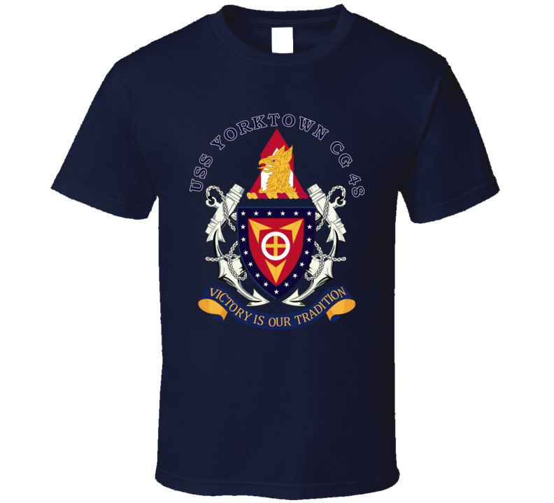 Navy - Uss Yorktown (cg-48) Wobakgrd T Shirt