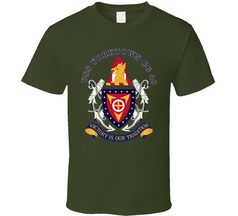 Navy - Uss Yorktown (cg-48) Wobakgrd T Shirt