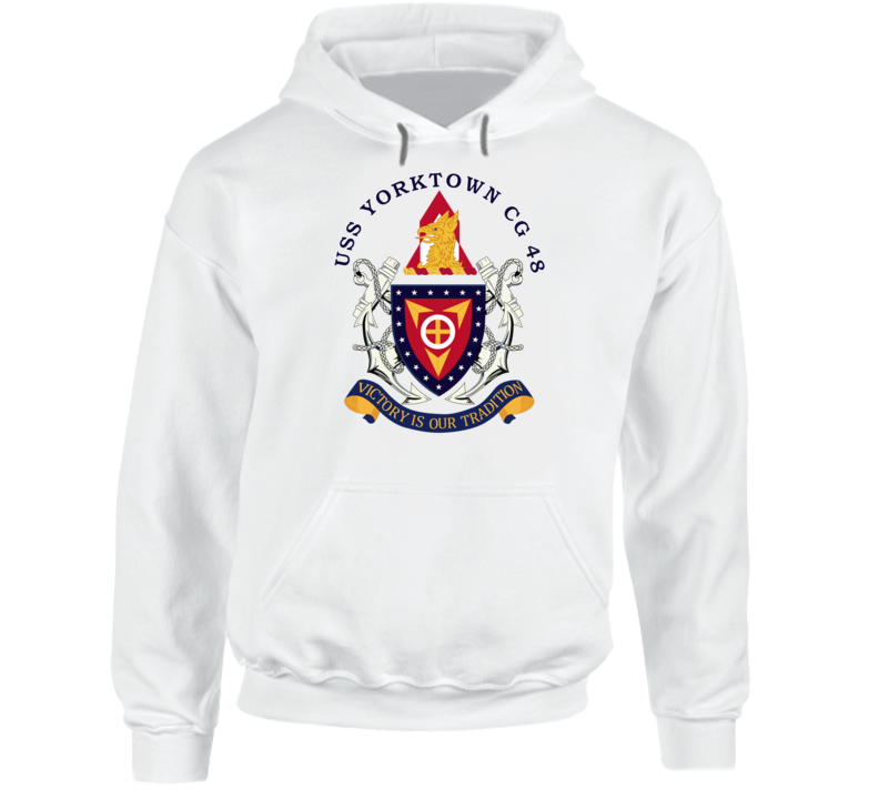 Navy - Uss Yorktown (cg-48) Wobakgrd Hoodie