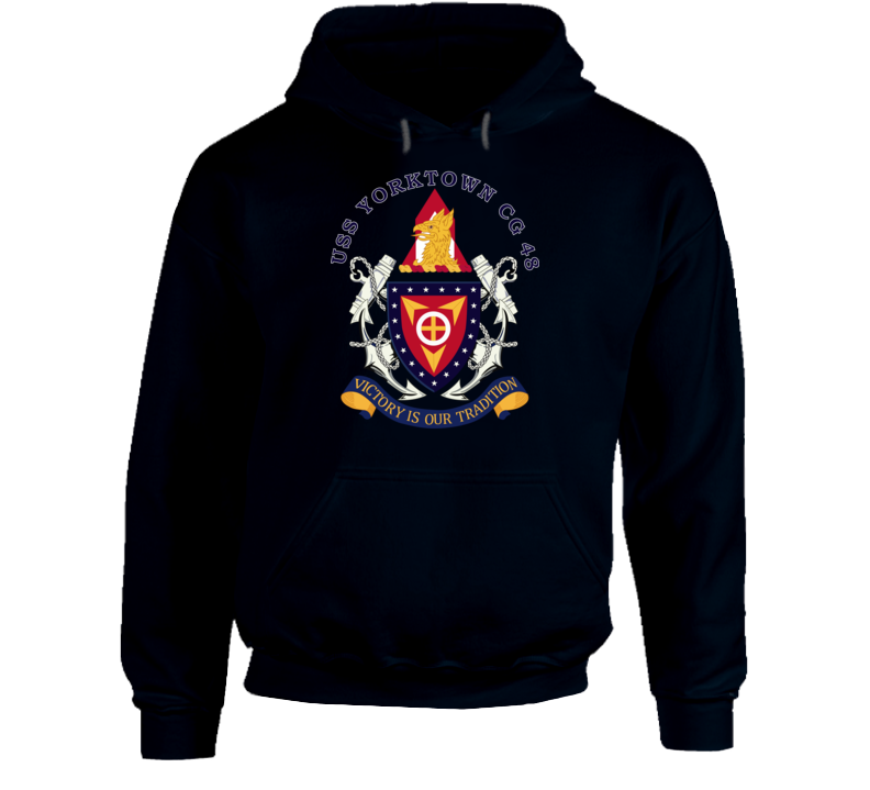 Navy - Uss Yorktown (cg-48) Wobakgrd Hoodie