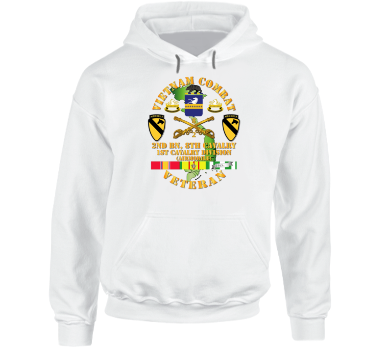 Army - Vietnam Combat Cavalry Veteran W 2bn 8th Cav Coa - 1st Cav Div Ssi Hoodie