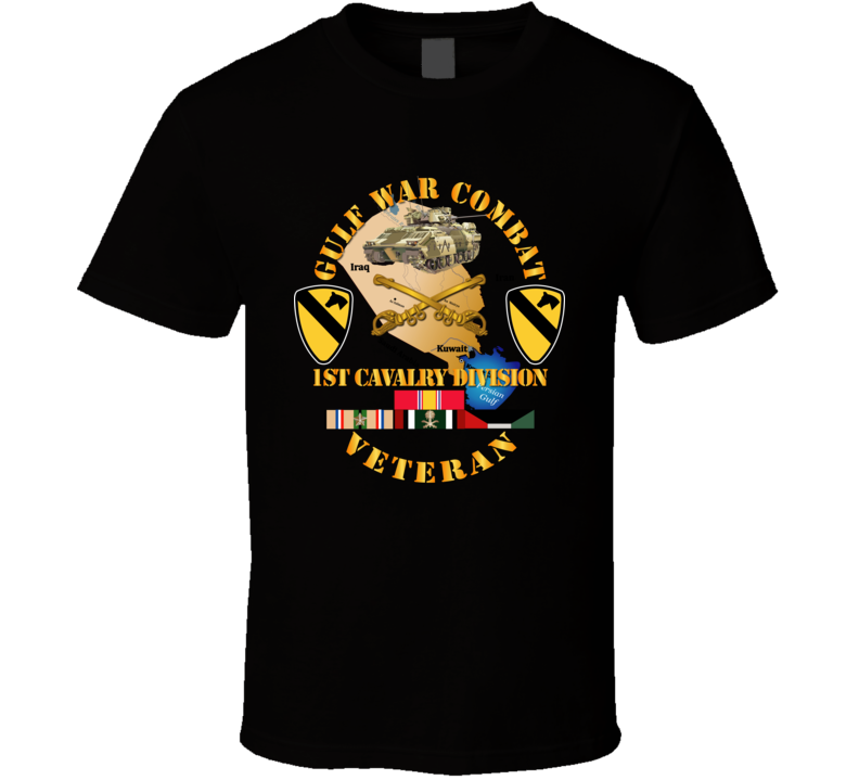 Army - Gulf War Combat Infantry Vet W 1st Id Ssi T Shirt