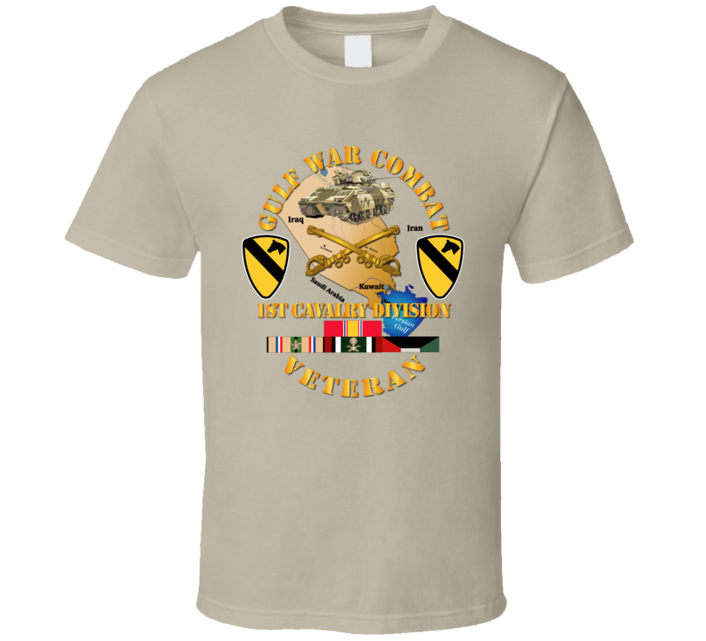 Army - Gulf War Combat Infantry Vet W 1st Id Ssi T Shirt