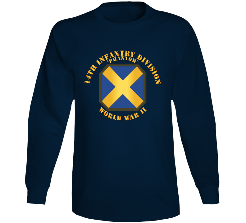Army - 14th Infantry Division - Phantom - Wwii Long Sleeve
