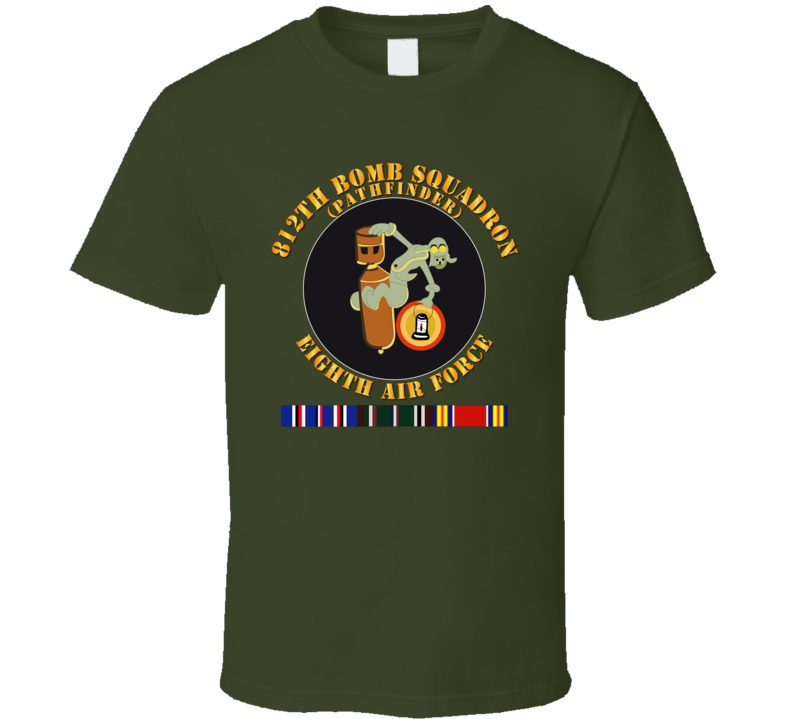 Aac - 812th Bomb Squadron - Pathfinder - 8th Af - Wwii W Svc - T-shirt