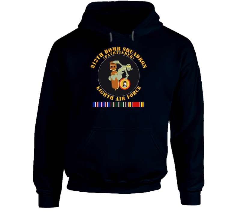 Aac - 812th Bomb Squadron - Pathfinder - 8th Af - Wwii W Svc - Hoodie
