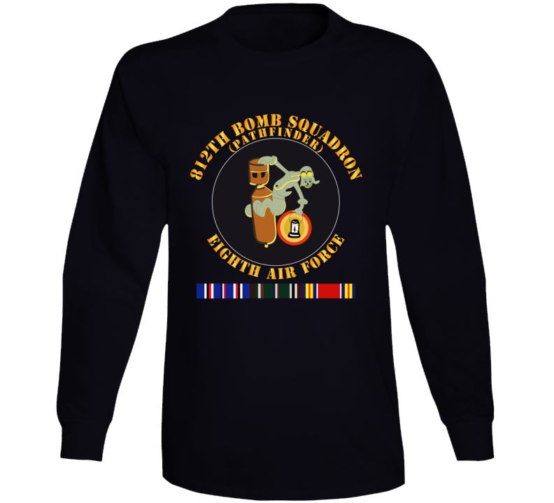 Aac - 812th Bomb Squadron - Pathfinder - 8th Af - Wwii W Svc  Long Sleeve