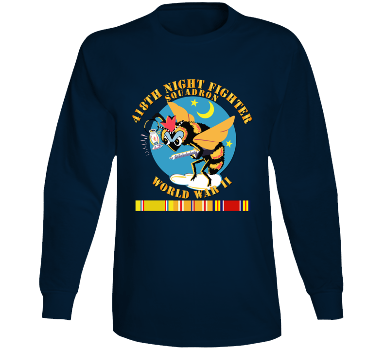 Aac - 418th Night Fighter Squadron - Wwii W Svc Long Sleeve