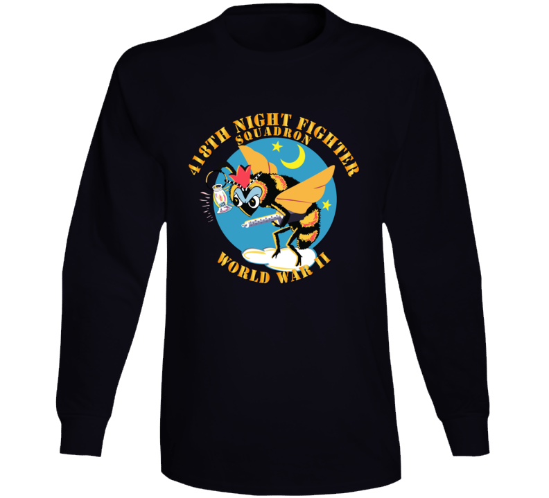 Aac - 418th Night Fighter Squadron - Wwii Long Sleeve