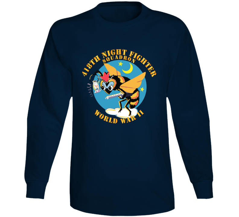 Aac - 418th Night Fighter Squadron - Wwii Long Sleeve