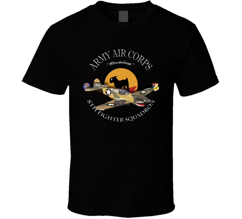 Aac - P-40 Warhawk - 49fg - 8th Fighter Squadron Wo Bakgrd - T-shirt
