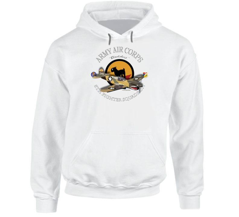 Aac - P-40 Warhawk - 49fg - 8th Fighter Squadron Wo Bakgrd - Hoodie