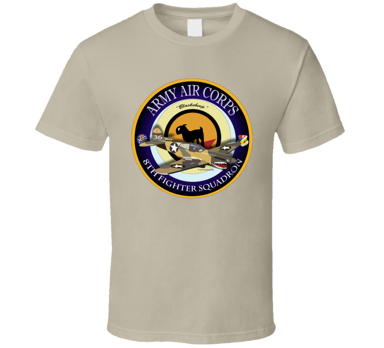 Aac - P-40 Warhawk - 49fg - 8th Fighter Squadron - T-shirt