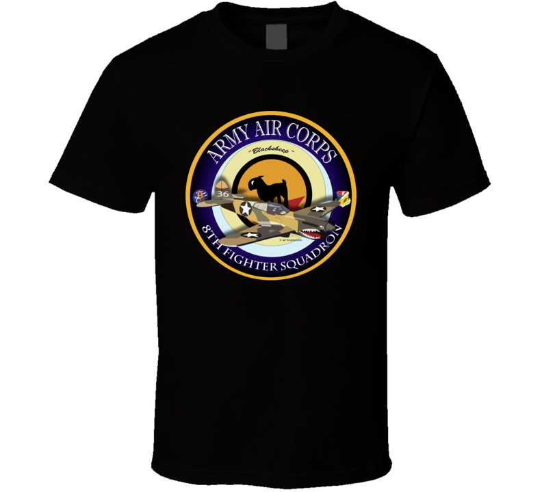 Aac - P-40 Warhawk - 49fg - 8th Fighter Squadron - T-shirt